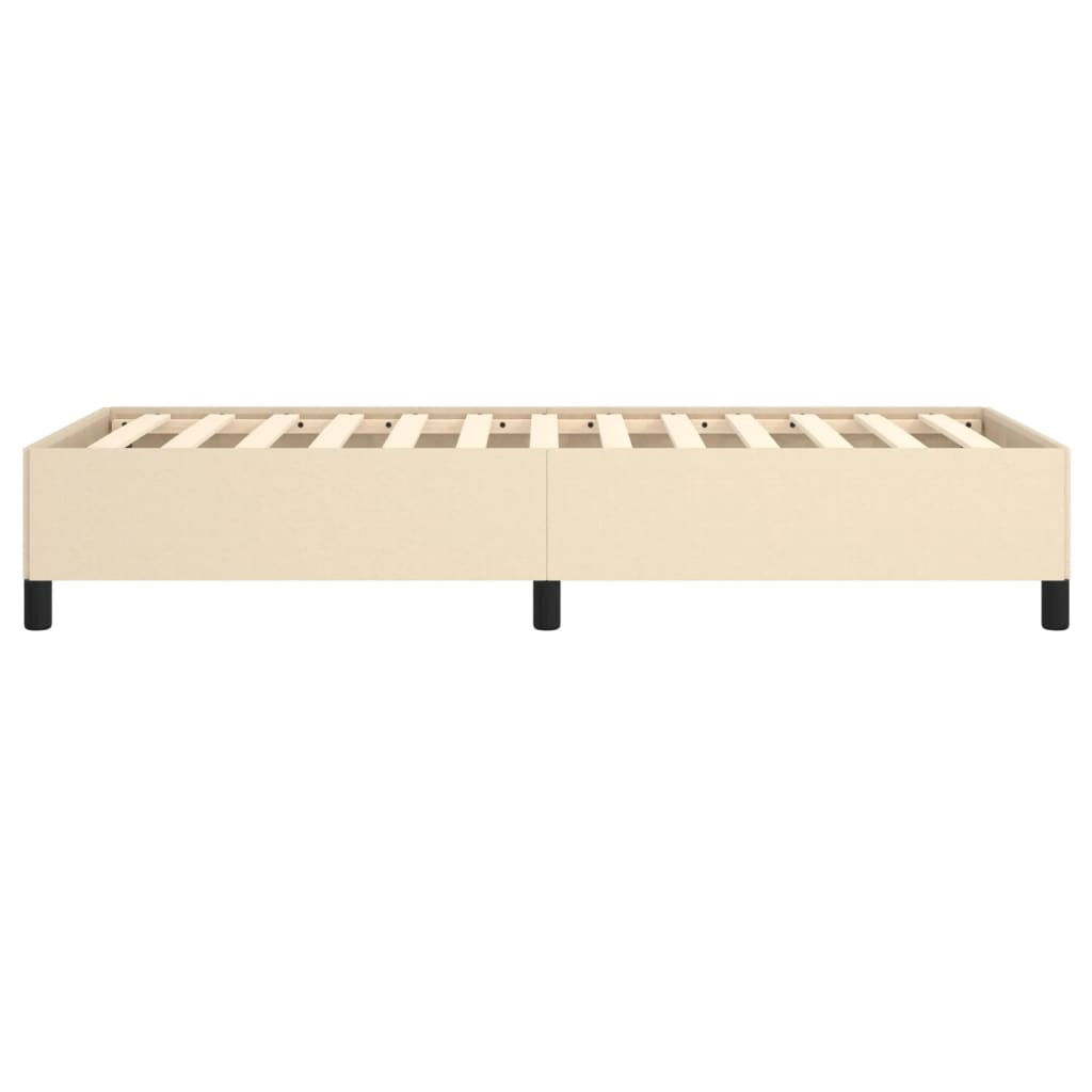 vidaXL Πλαίσιο κρεβατιού χωρίς στρώμα Κρέμα 80x200 cm Ύφασμα