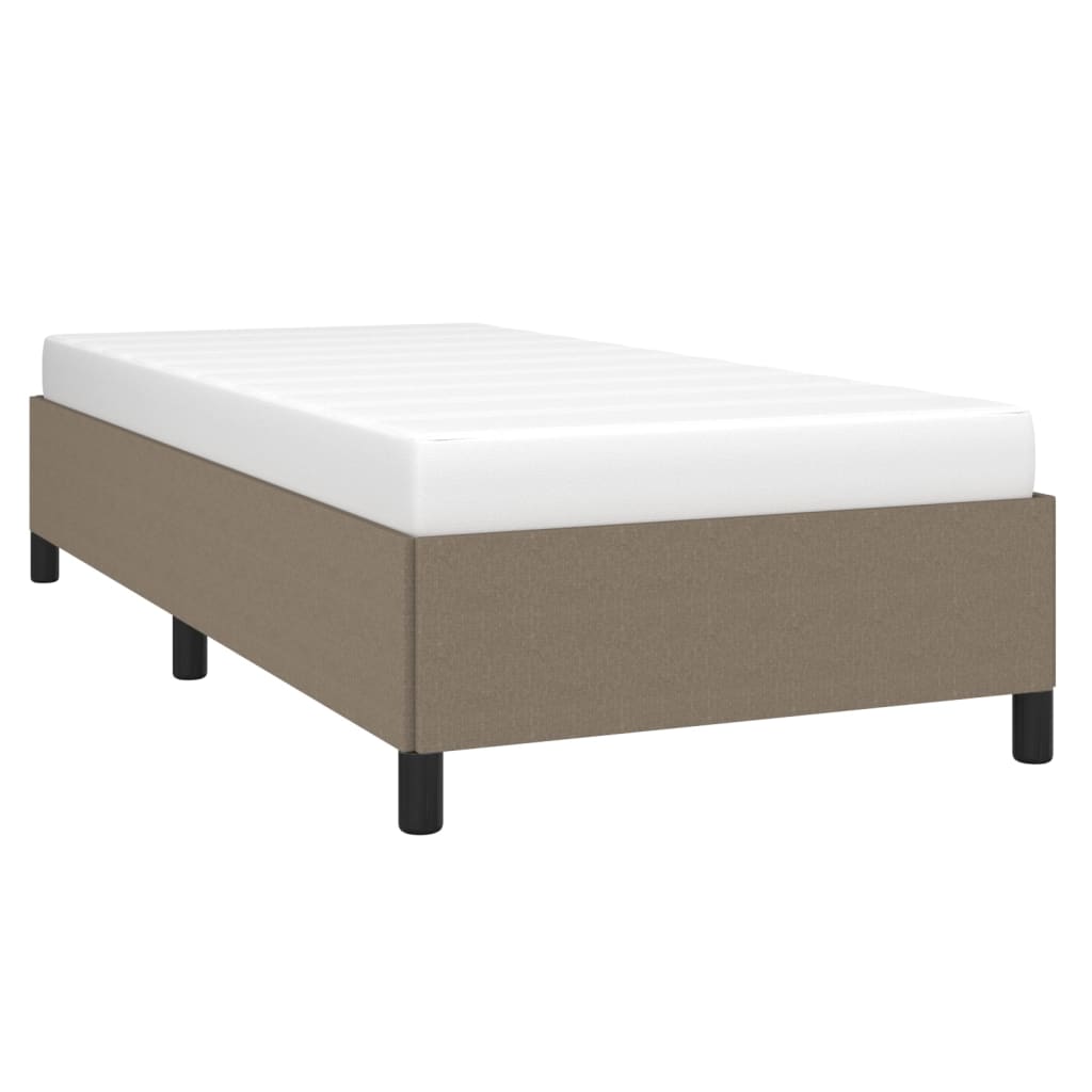 vidaXL Σκελετός Κρεβατιού Χωρίς Στρώμα Taupe 90x200 εκ. Υφασμάτινο