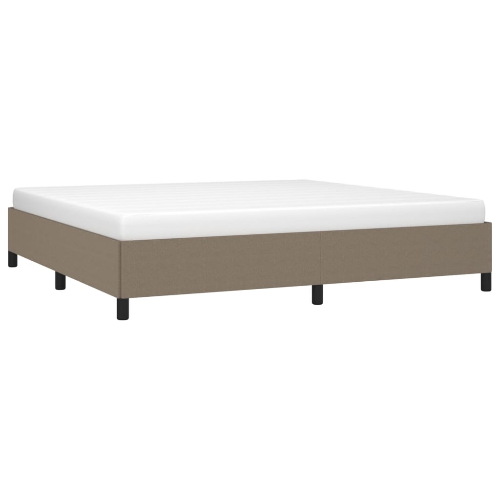 vidaXL Σκελετός Κρεβατιού Χωρίς Στρώμα Taupe 200x200 εκ.Υφασμάτινο