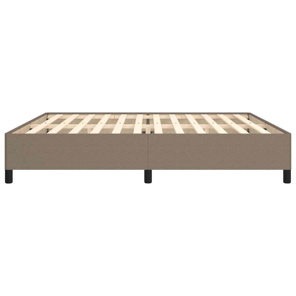 vidaXL Σκελετός Κρεβατιού Χωρίς Στρώμα Taupe 200x200 εκ.Υφασμάτινο