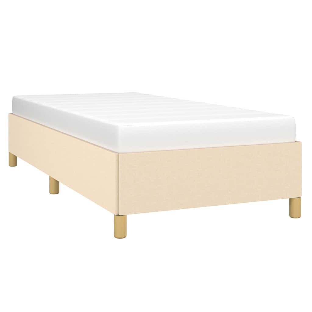 vidaXL Πλαίσιο κρεβατιού χωρίς στρώμα Κρέμα 80x200 cm Ύφασμα