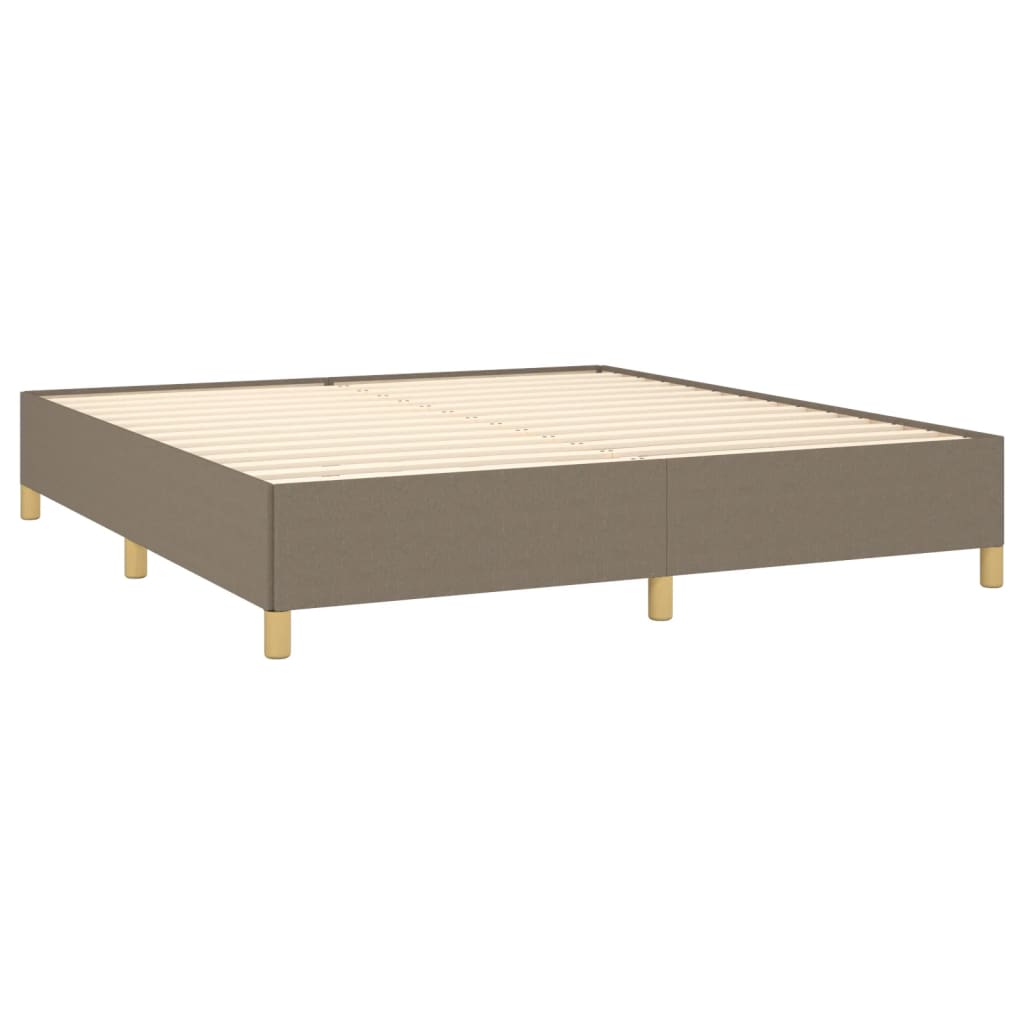 vidaXL Σκελετός Κρεβατιού Χωρίς Στρώμα Taupe 180x200 εκ. Υφασμάτινο