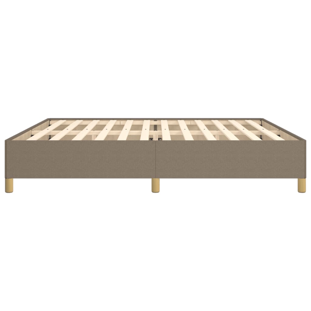 vidaXL Σκελετός Κρεβατιού Χωρίς Στρώμα Taupe 200x200 εκ.Υφασμάτινο