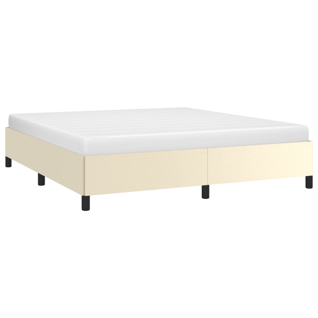 vidaXL Πλαίσιο Κρεβατιού Κρεμ 180x200 εκ. από Συνθετικό Δέρμα