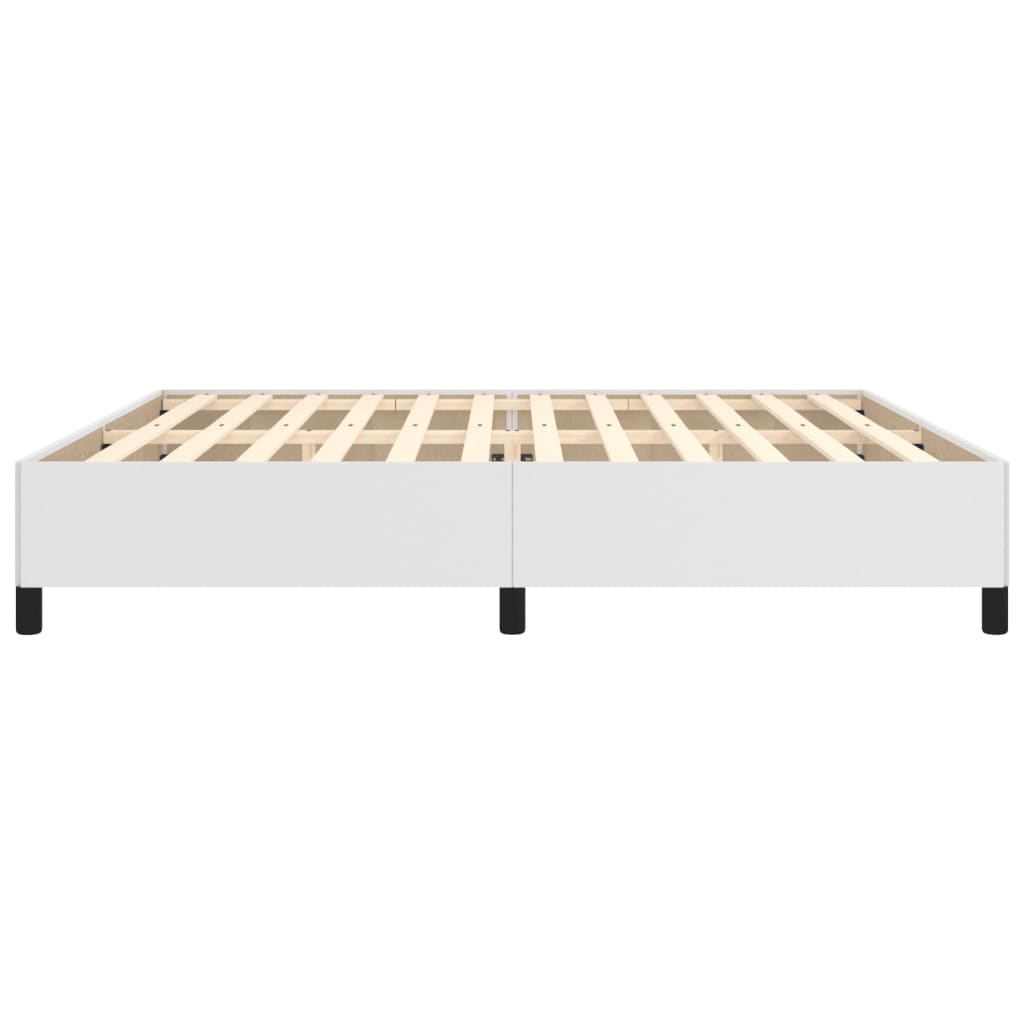 vidaXL Πλαίσιο Κρεβατιού Λευκό 200x200 εκ. από Συνθετικό Δέρμα