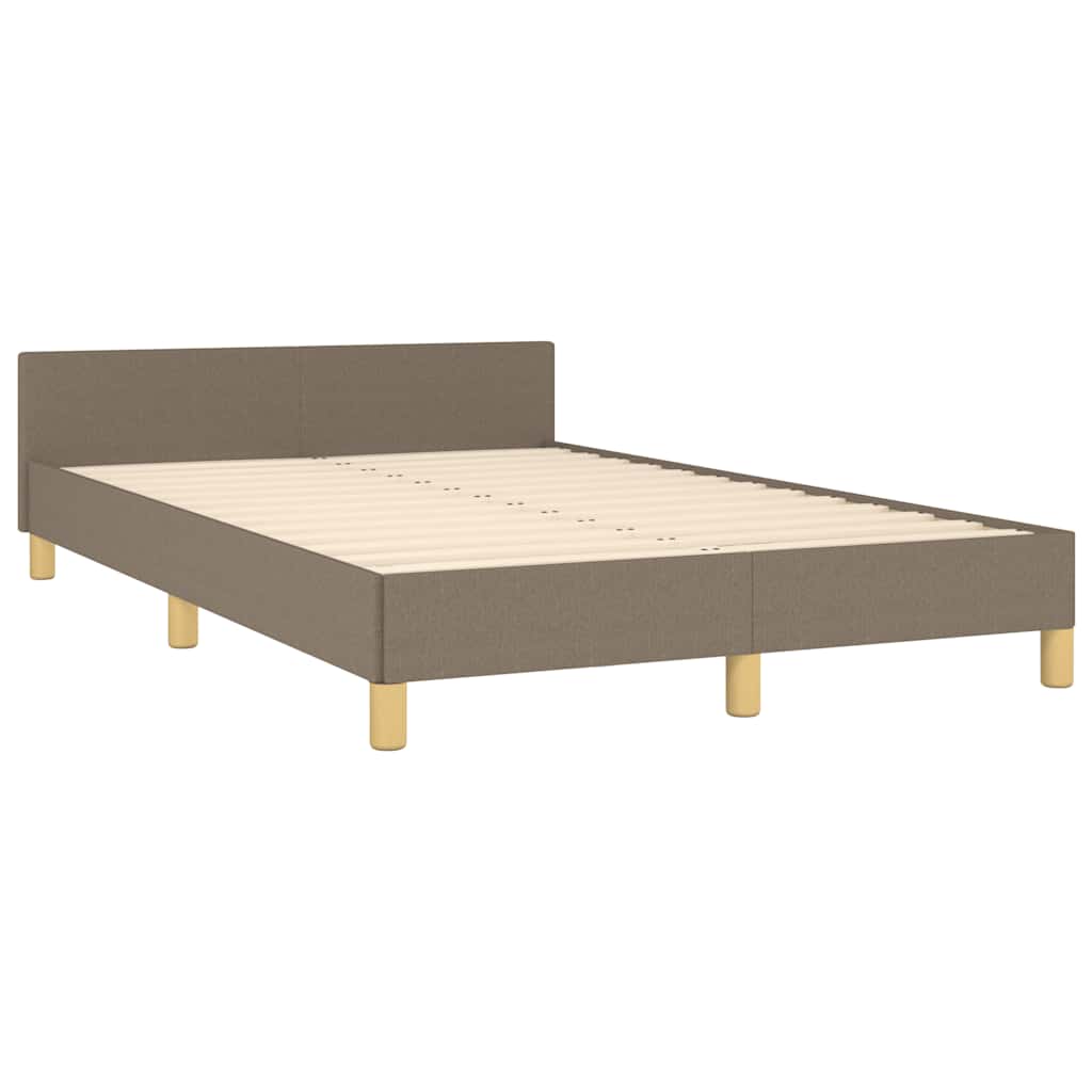 vidaXL Σκελετός Κρεβατιού Χωρίς Στρώμα Taupe 120x200 εκ. Υφασμάτινο
