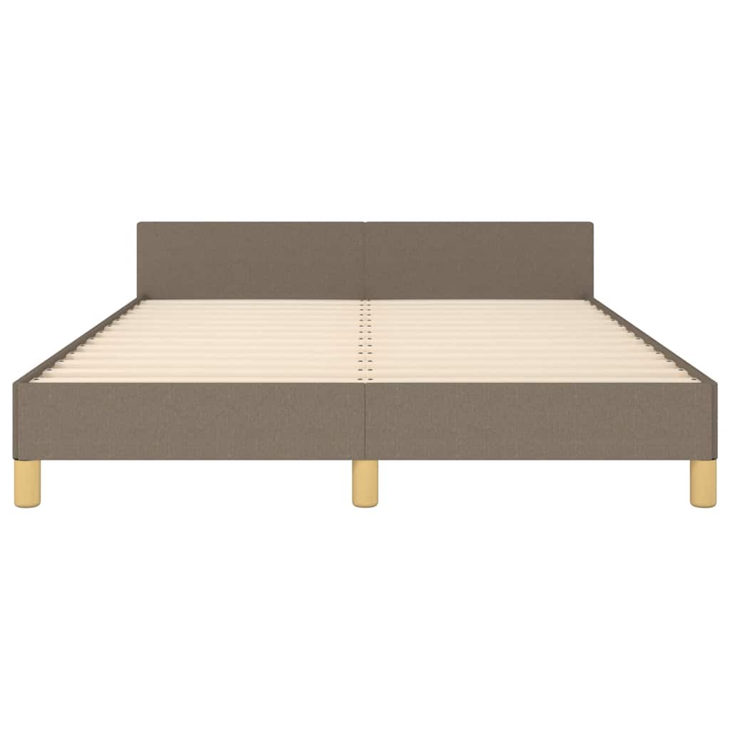 vidaXL Σκελετός Κρεβατιού Χωρίς Στρώμα Taupe 140x190 εκ. Υφασμάτινο