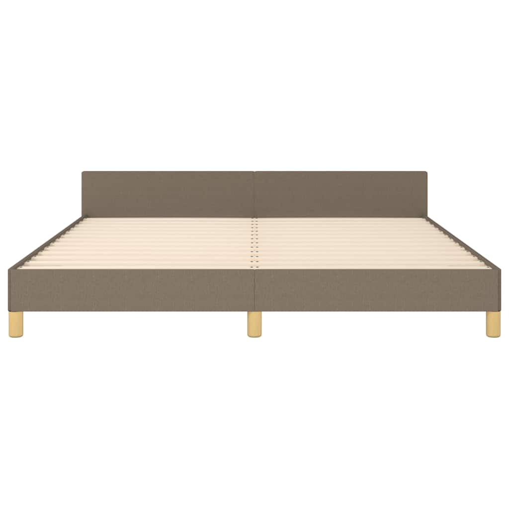 vidaXL Σκελετός Κρεβατιού Χωρίς Στρώμα Taupe 160x200 εκ. Υφασμάτινο