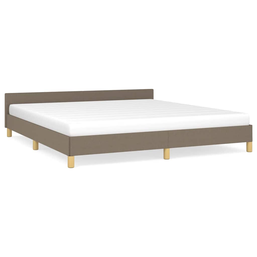 vidaXL Σκελετός Κρεβατιού Χωρίς Στρώμα Taupe 180x200 εκ. Υφασμάτινο