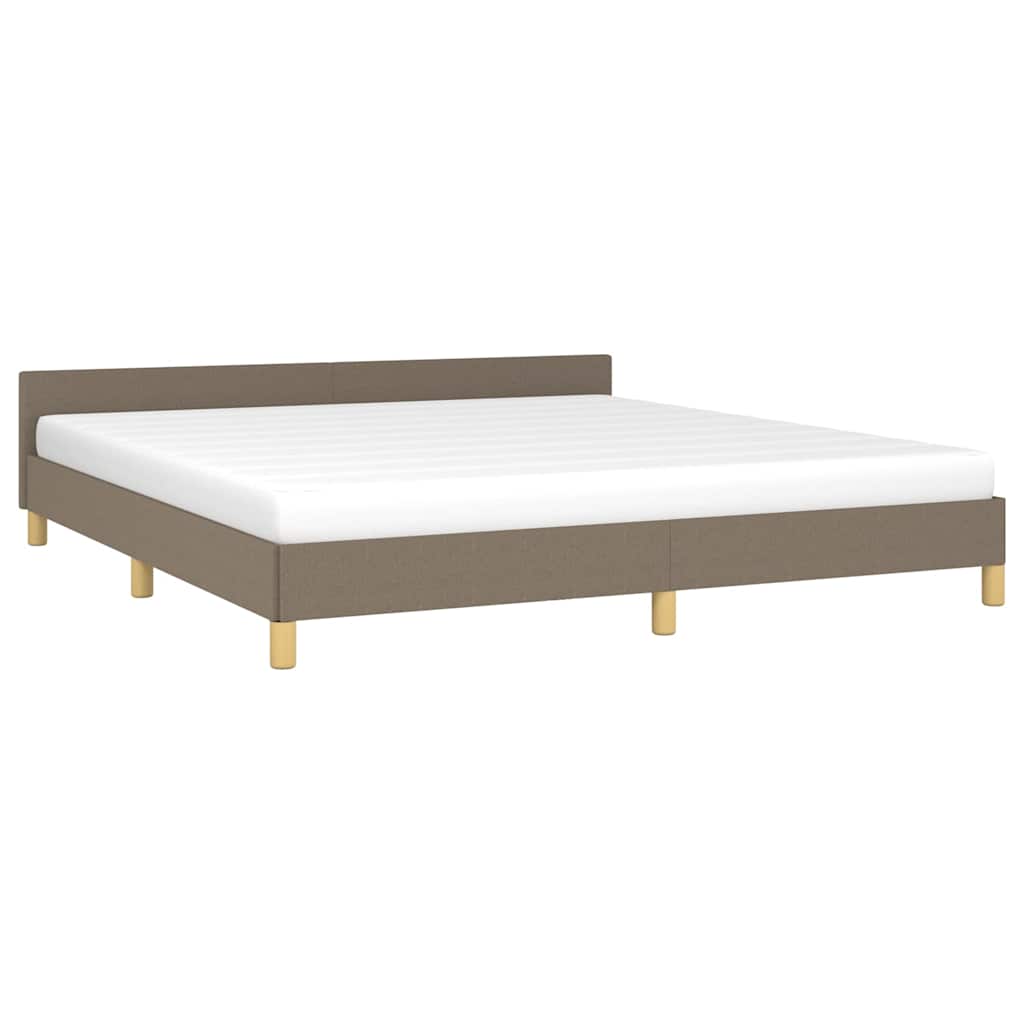 vidaXL Σκελετός Κρεβατιού Χωρίς Στρώμα Taupe 180x200 εκ. Υφασμάτινο