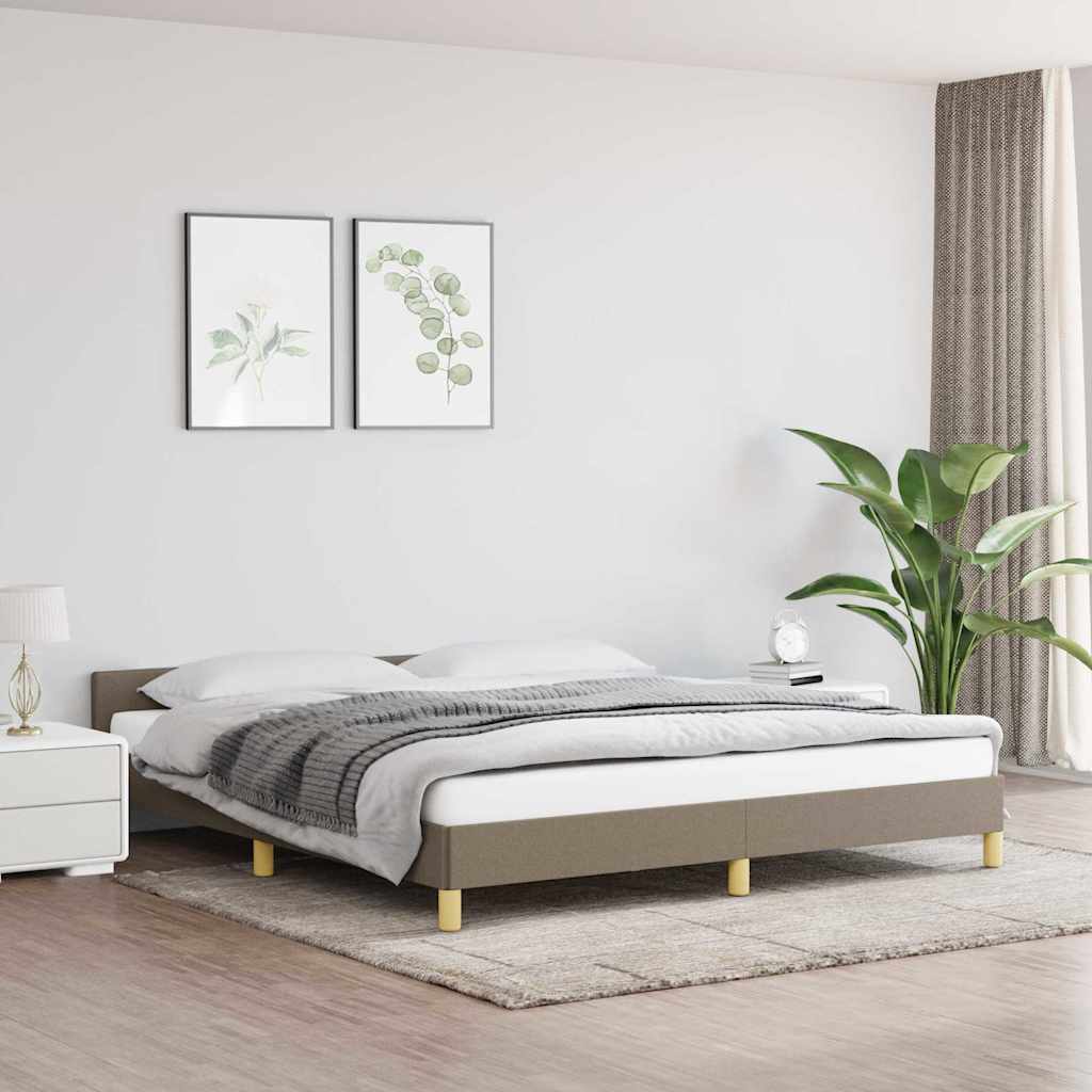 vidaXL Σκελετός Κρεβατιού Χωρίς Στρώμα Taupe 180x200 εκ. Υφασμάτινο