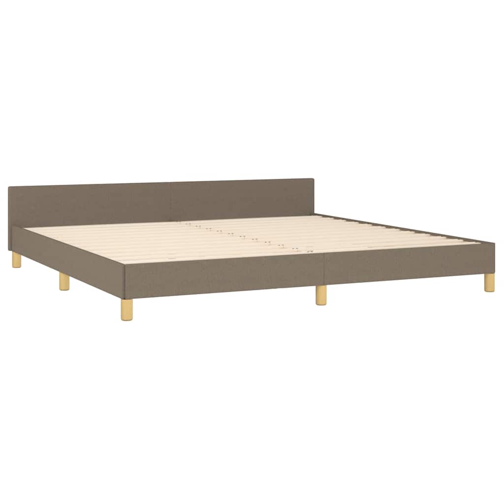 vidaXL Σκελετός Κρεβατιού Χωρίς Στρώμα Taupe 200x200 εκ.Υφασμάτινο