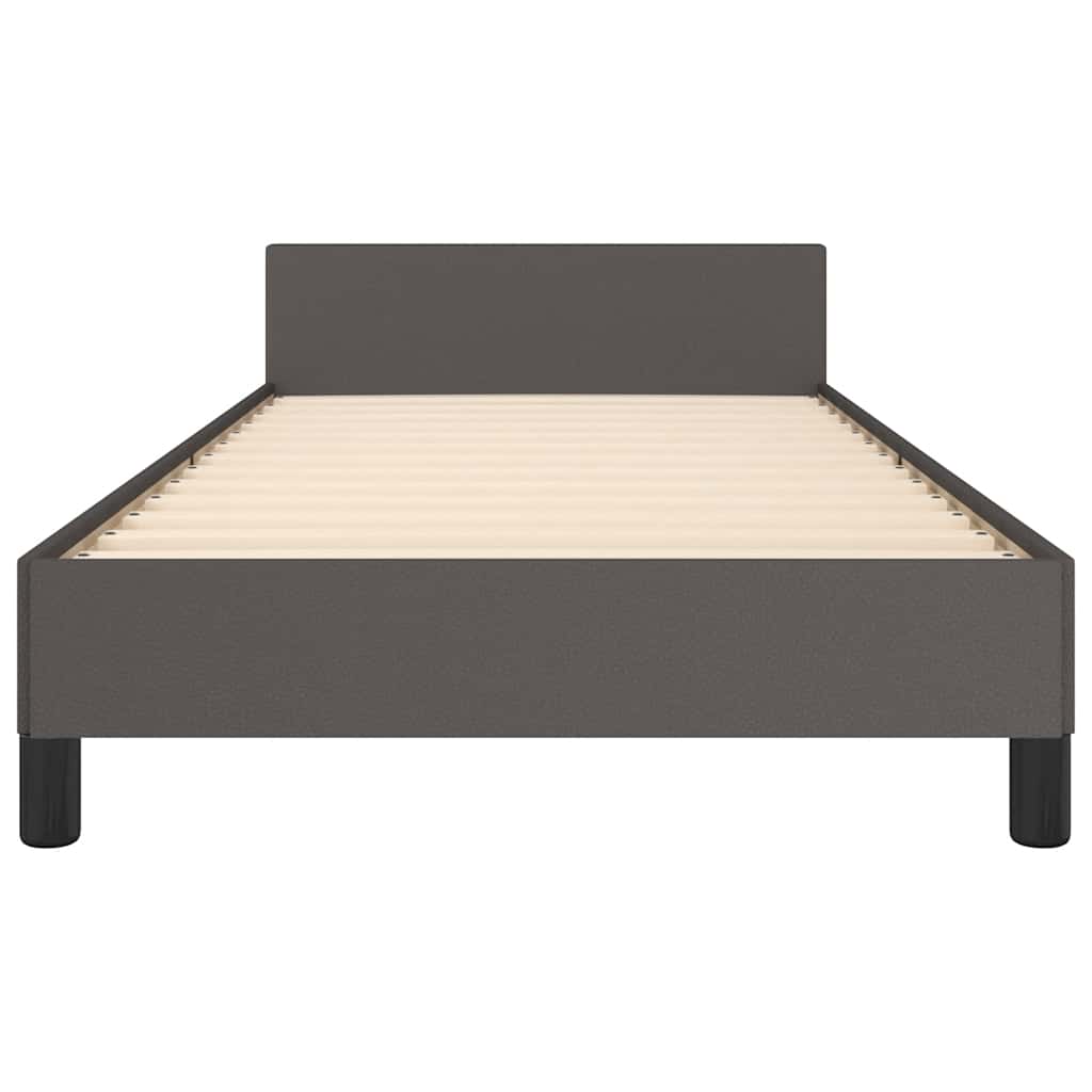 vidaXL Σκελετός Κρεβατιού με Κεφαλάρι Χωρίς Στρώμα Γκρι 100x200 εκ.