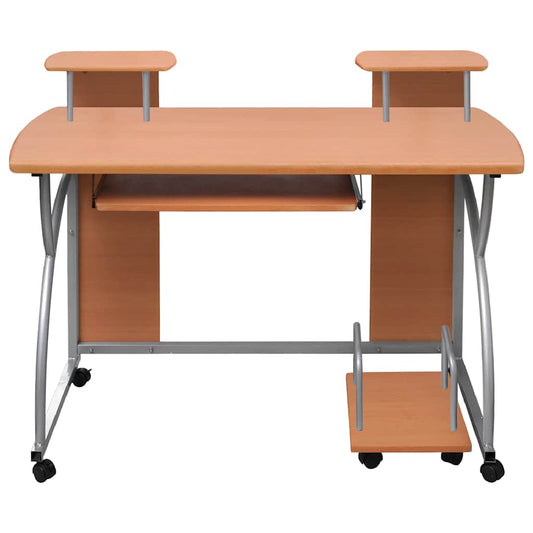 vidaXL Γραφείο Υπολογιστή Καφέ 110 x 52 x 88,5 εκ. Επεξεργασμένο Ξύλο