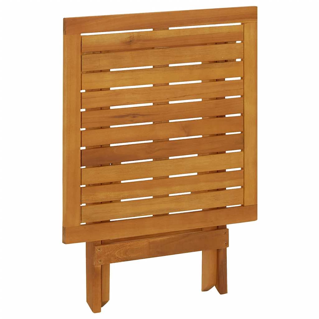 vidaXL Ξαπλώστρες Εξ. Χώρου από Μασίφ Ξύλο Ακακίας με Υποπόδια/Τραπέζι