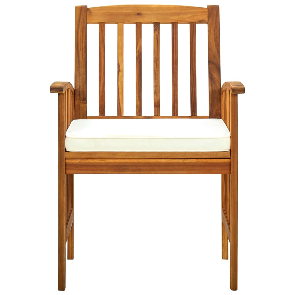 vidaXL Καρέκλες Τραπεζαρίας Κήπου με Μαξιλάρια 4 τεμ. από Μασίφ Ακακία