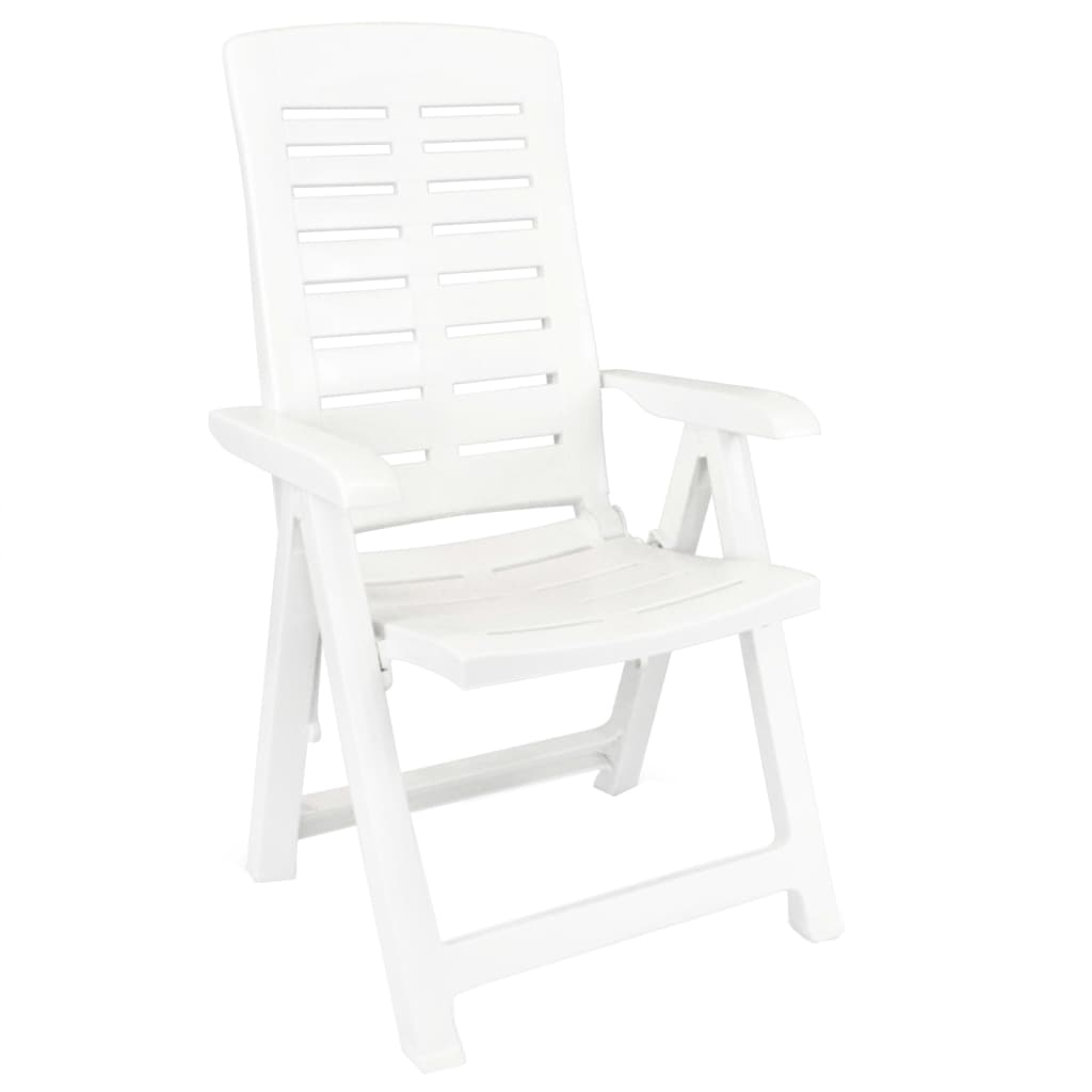 vidaXL Τραπεζαρία Κήπου Σετ 3 Τεμαχίων Λευκή από Πολυπροπυλένιο