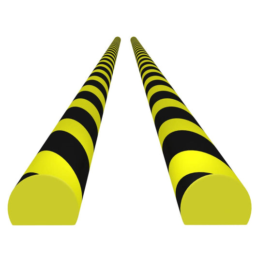 vidaXL Προστατευτικά Γωνιών 2 τεμ. Κίτρινο & Μαύρο 4x3x100 εκ. PU