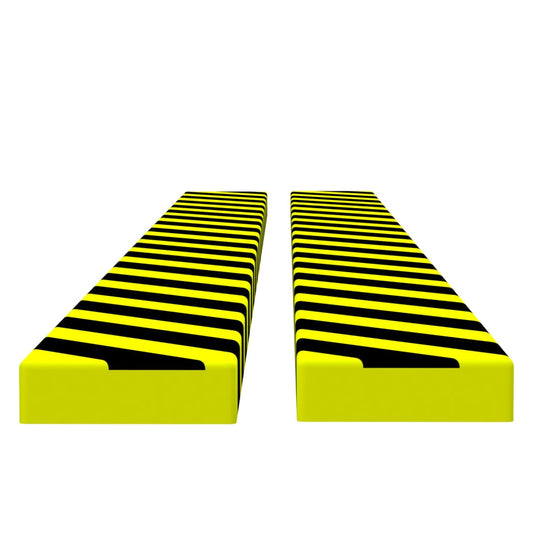 vidaXL Προστατευτικά Γωνιών 2 τεμ. Κίτρινο & Μαύρο 6x2x101,5 εκ. PU
