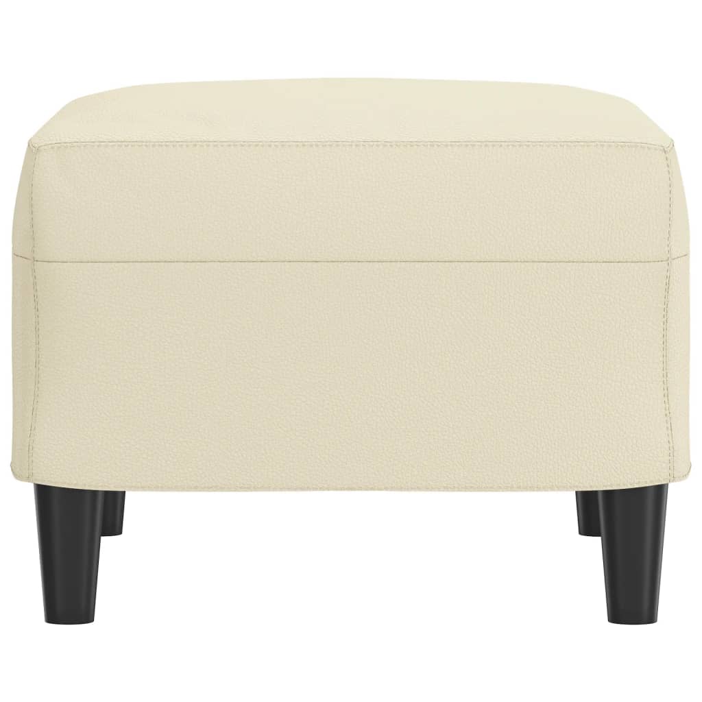 vidaXL Υποπόδιο Κρεμ 60x50x41 εκ. από Συνθετικό Δέρμα