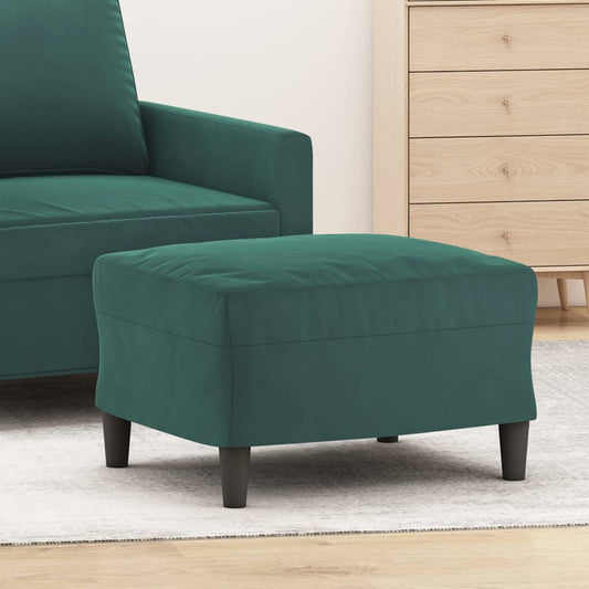 vidaXL Υποπόδιο Σκούρο Πράσινο 60 x 50x 41 εκ. Βελούδινο