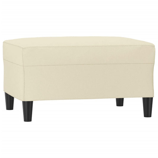 vidaXL Υποπόδιο Κρεμ 70x55x41 εκ. από Συνθετικό Δέρμα