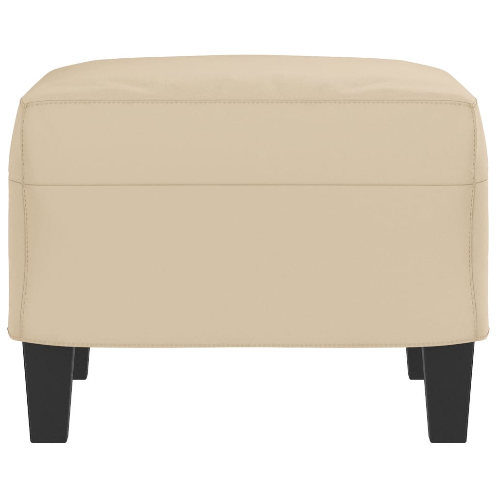 vidaXL Υποπόδιο Κρεμ 60x50x41εκ. από Ύφασμα Μικροϊνών