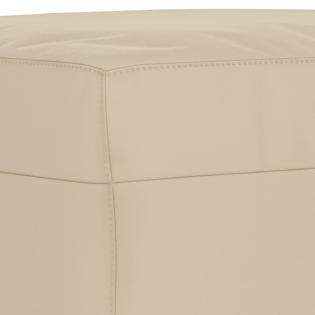 vidaXL Υποπόδιο Κρεμ 60x50x41εκ. από Ύφασμα Μικροϊνών