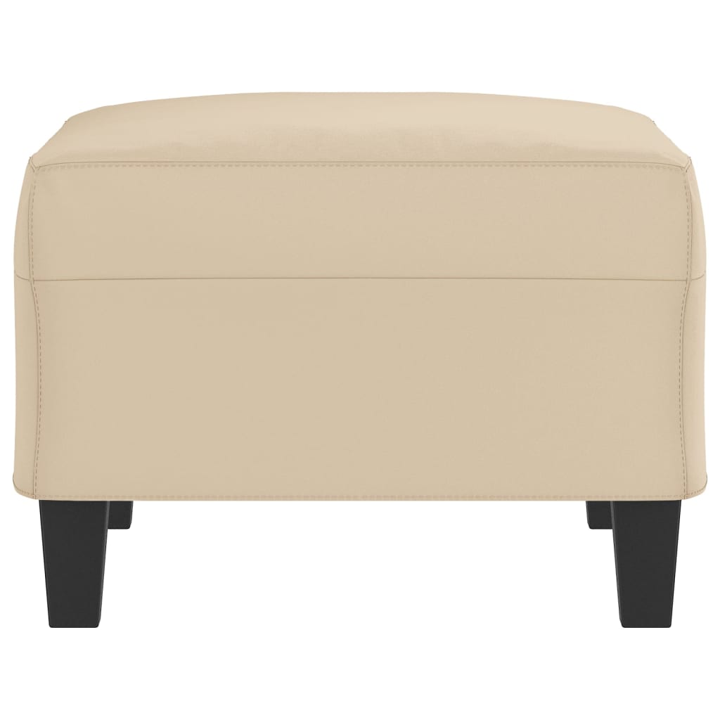 vidaXL Υποπόδιο Κρεμ 70 x 55 x 41 εκ. από Ύφασμα Μικροϊνών