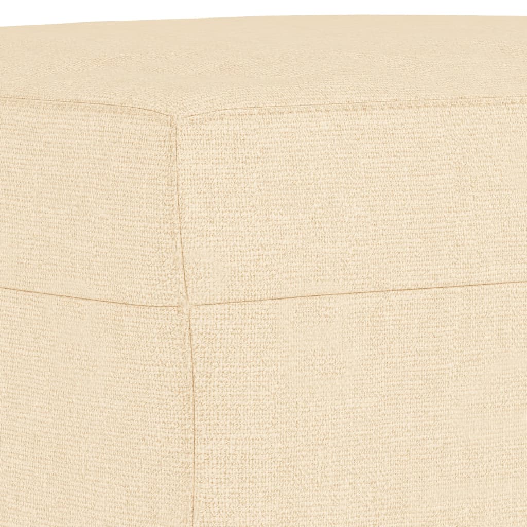 vidaXL Πάγκος Κρεμ 70 x 35 x 41 εκ. Υφασμάτινος