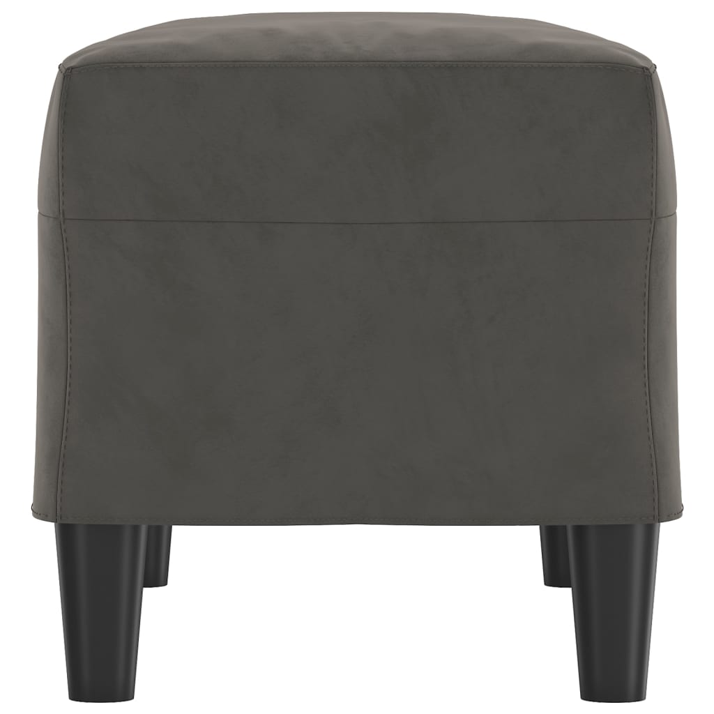 vidaXL Πάγκος Σκούρο Γκρι 70 x 35 x 41 εκ. Βελούδινος