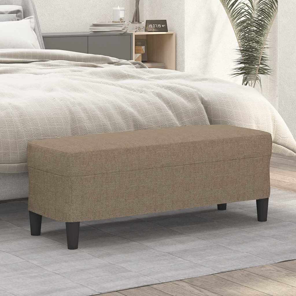 vidaXL Πάγκος Taupe 100x35x41 εκ. Υφασμάτινος