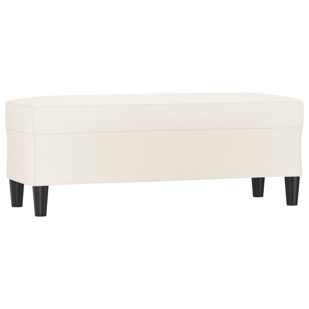 vidaXL Πάγκος Κρεμ 100x35x41 εκ. από Συνθετικό Δέρμα