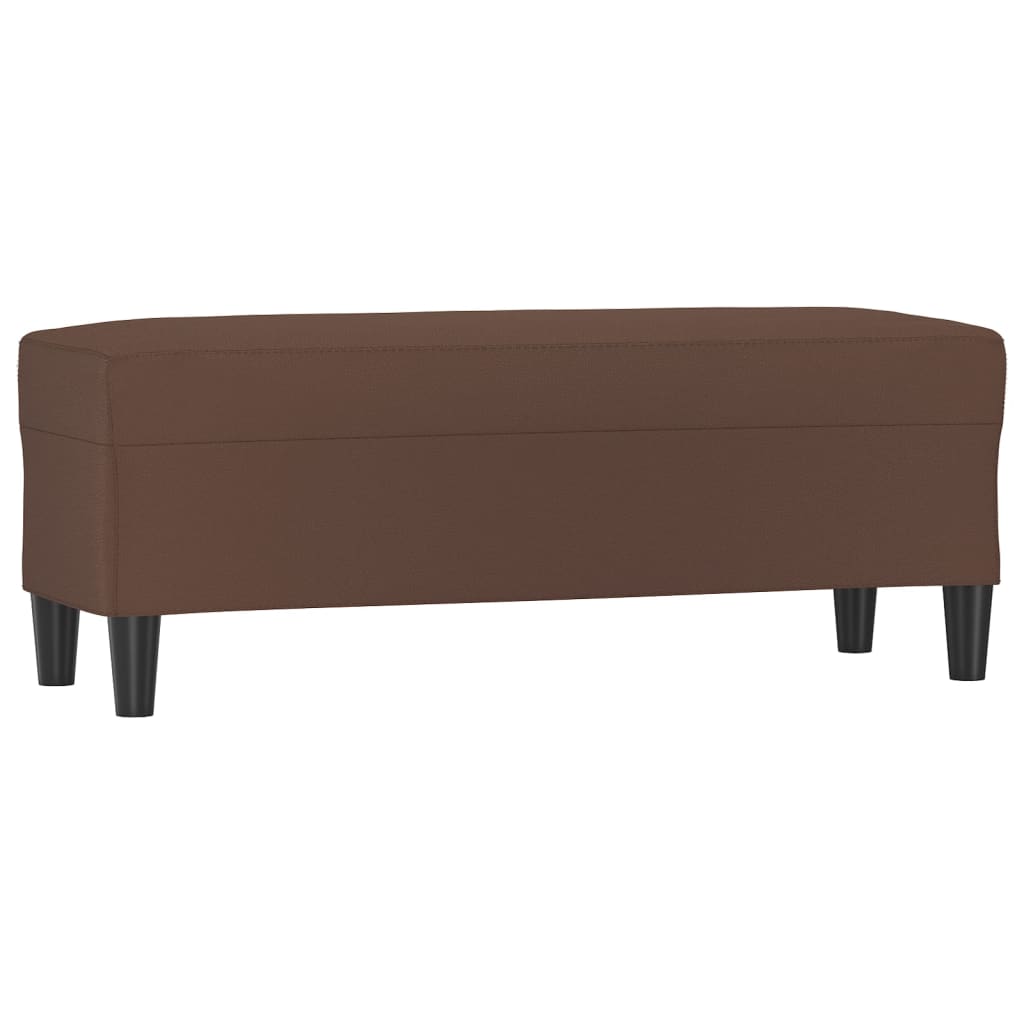 vidaXL Πάγκος Καφέ 100x35x41 εκ. από Συνθετικό Δέρμα