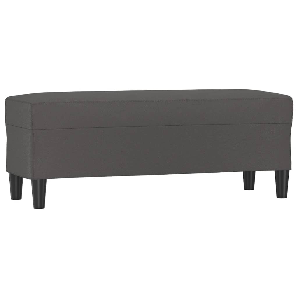 vidaXL Πάγκος Γκρι 100 x 35 x 41 εκ. από Συνθετικό Δέρμα