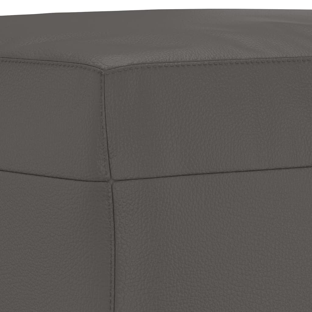 vidaXL Πάγκος Γκρι 100 x 35 x 41 εκ. από Συνθετικό Δέρμα