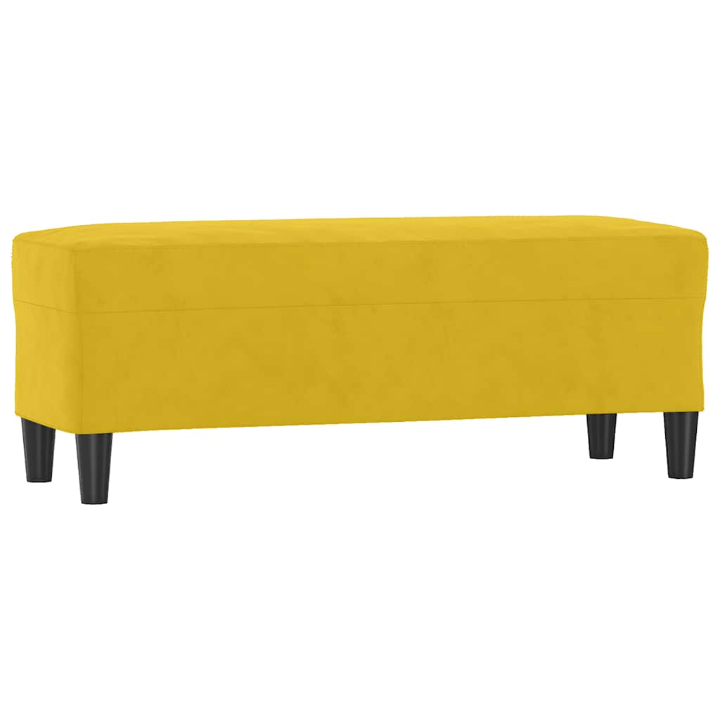 vidaXL Πάγκος Κίτρινο 100x35x41 εκ. Βελούδινος