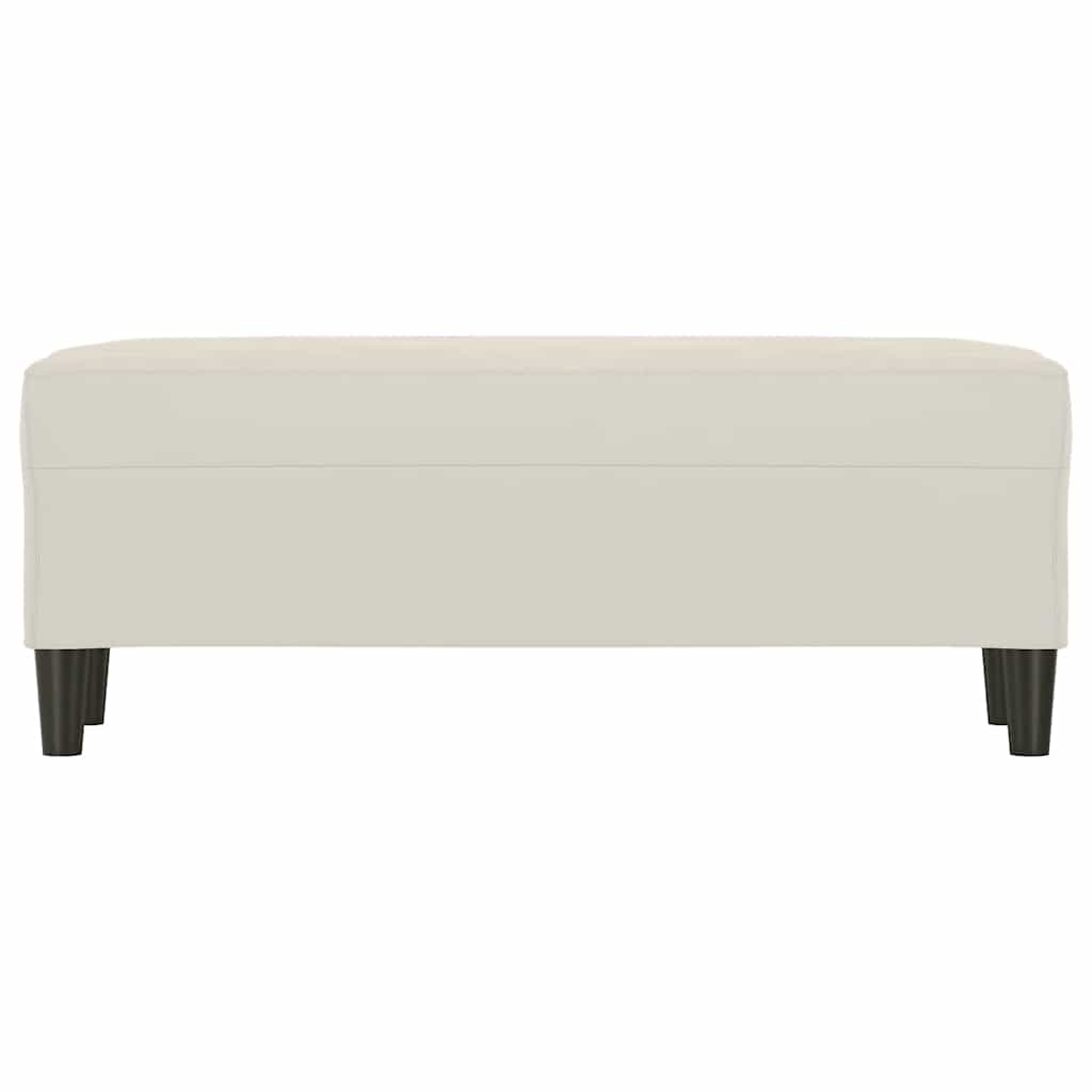 vidaXL Πάγκος Κρεμ 100x35x41 εκ. Βελούδινος