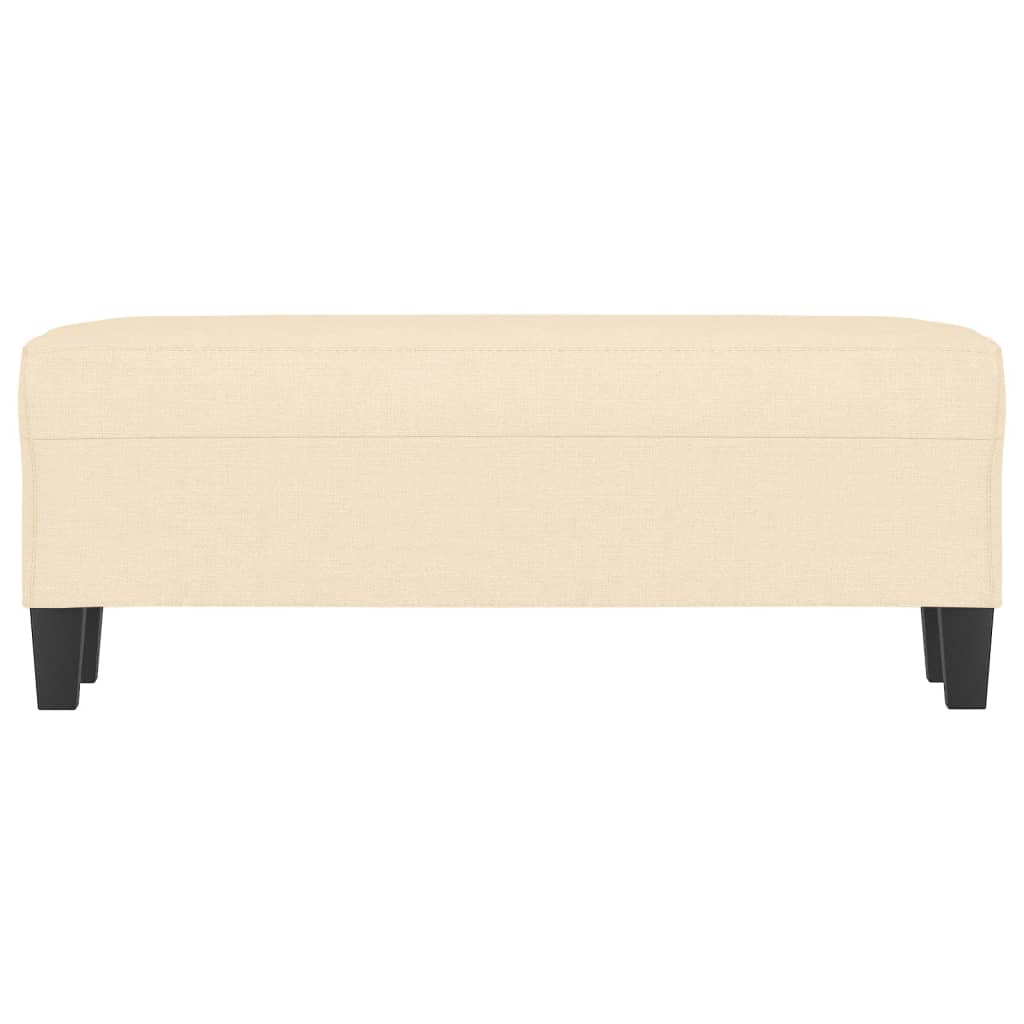 vidaXL Πάγκος Κρεμ 100x35x41 εκ. Υφασμάτινος