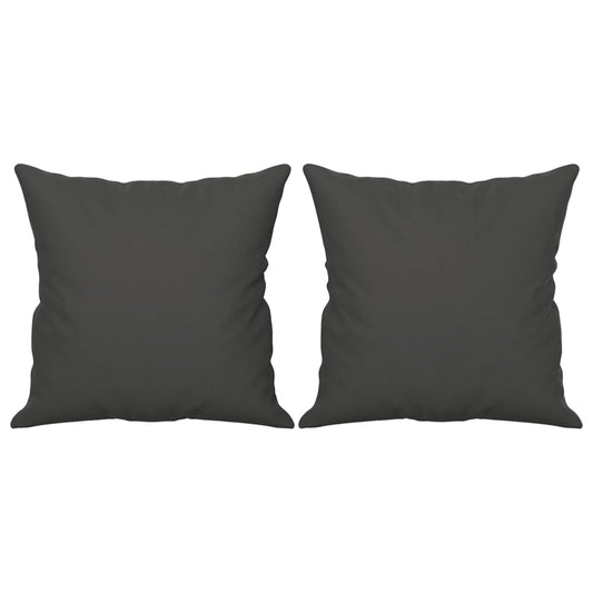 vidaXL Μαξιλάρια Διακοσμητικά 2 τεμ. Σκ. Γκρι 40x40εκ Ύφασμα Μικροϊνών