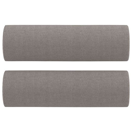vidaXL Μαξιλάρια Διακοσμητικά 2 τεμ. Taupe Ø15 x 50 εκ. Υφασμάτινα