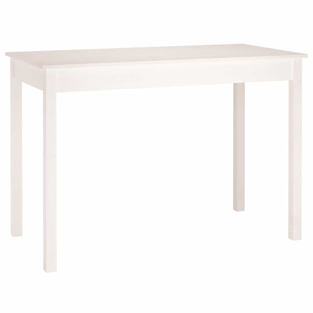 vidaXL Τραπεζαρία Λευκή 110 x 55 x 75 εκ. από Μασίφ Ξύλο Πεύκου