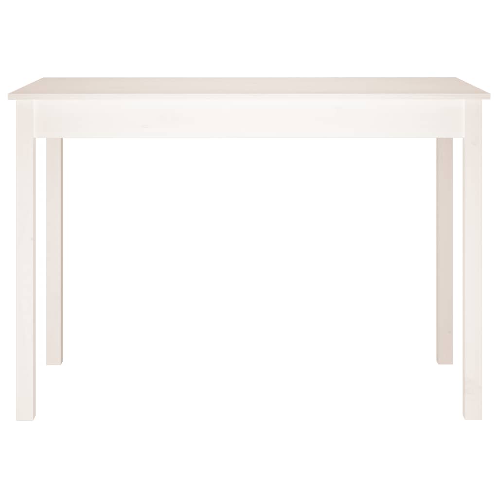 vidaXL Τραπεζαρία Λευκή 110 x 55 x 75 εκ. από Μασίφ Ξύλο Πεύκου