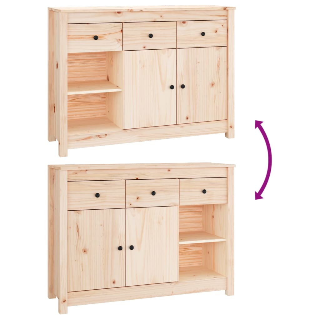 vidaXL Ντουλάπι 100 x 35 x 74 εκ. από Μασίφ Ξύλο Πεύκου