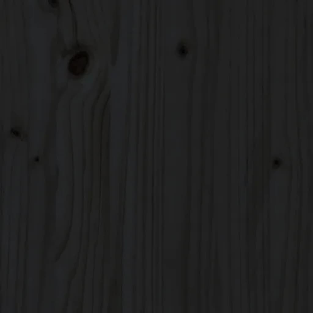 vidaXL Παπουτσοθήκη Μαύρη 110x38x45,5 εκ. από Μασίφ Ξύλο Πεύκου