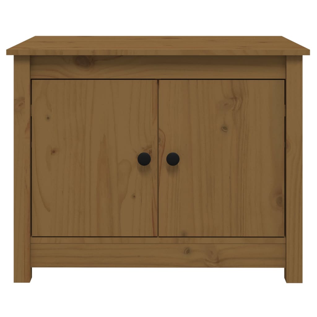 vidaXL Τραπεζάκι Σαλονιού Καφέ Μελί 71 x 49 x 55 εκ. Μασίφ Ξύλο Πεύκου