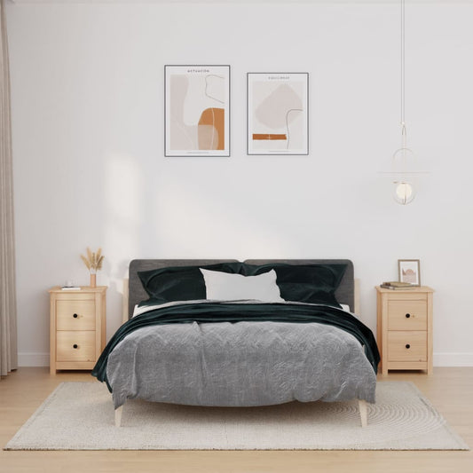 vidaXL Κομοδίνα 2 τεμ. 40 x 35 x 61,5 εκ. από Μασίφ Ξύλο Πεύκου
