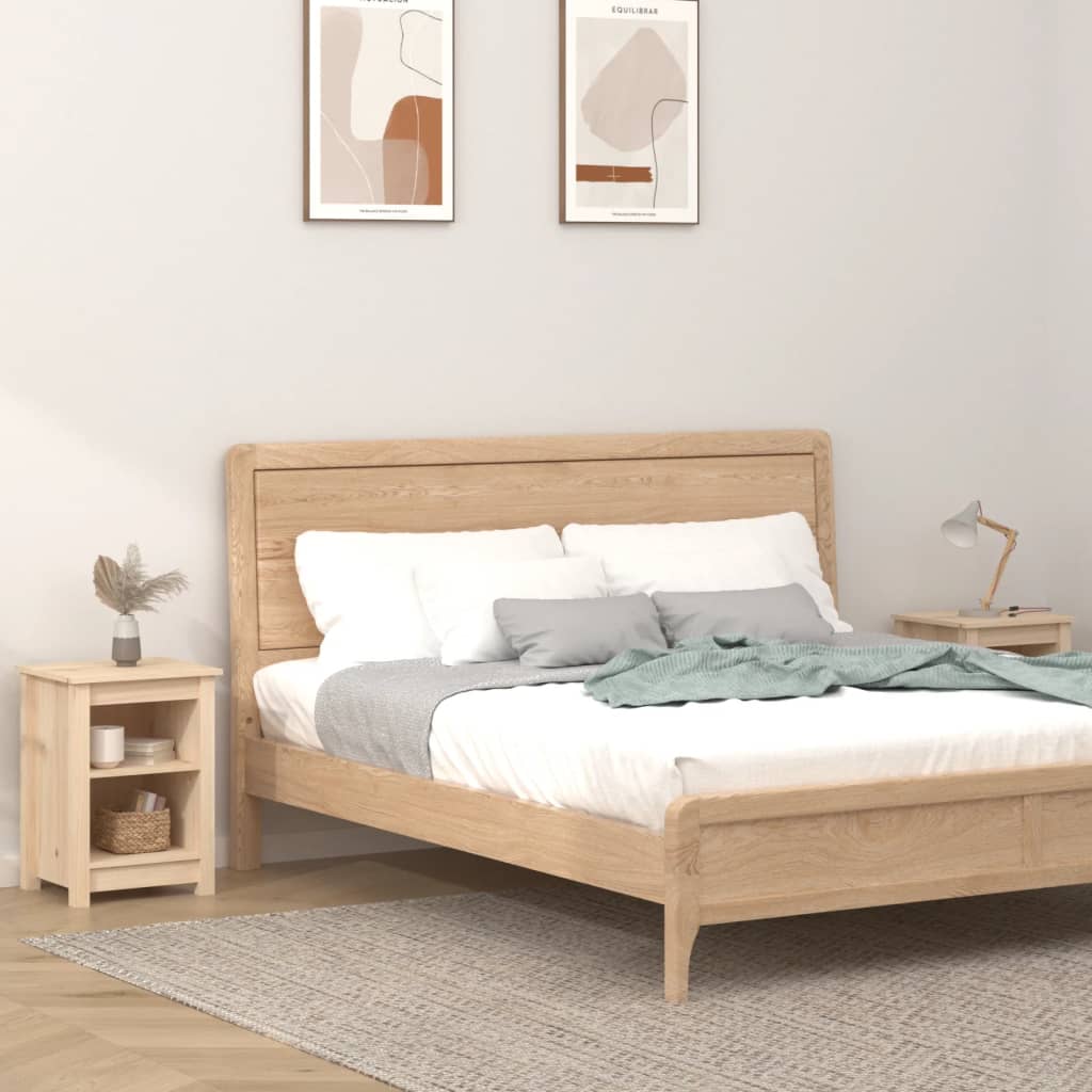 vidaXL Κομοδίνα 2 τεμ. 40 x 35 x 55 εκ. από Μασίφ Ξύλο Πεύκου