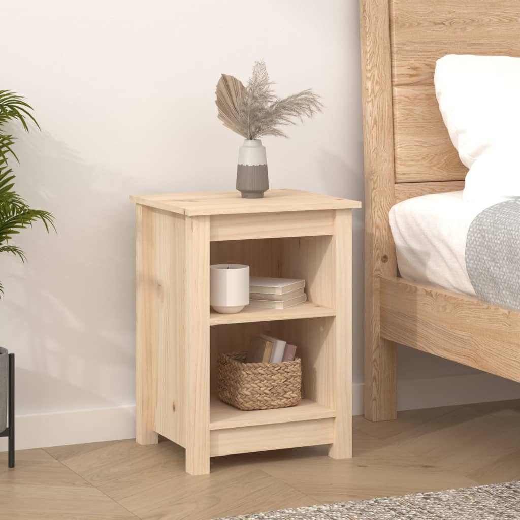vidaXL Κομοδίνα 2 τεμ. 40 x 35 x 55 εκ. από Μασίφ Ξύλο Πεύκου