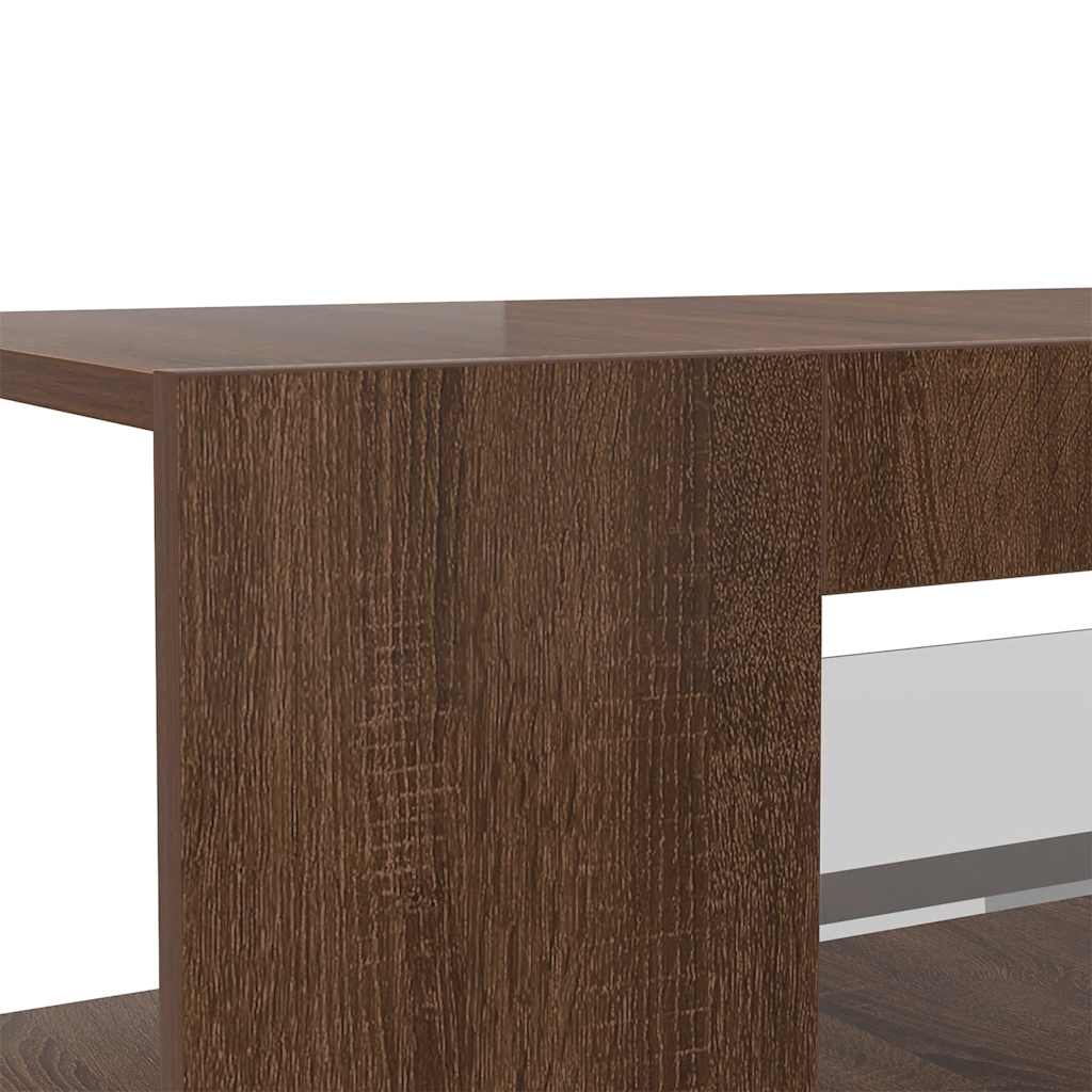 vidaXL Έπιπλο Τηλεόρασης με LED Καφέ Δρυς 90x39x30 εκ.